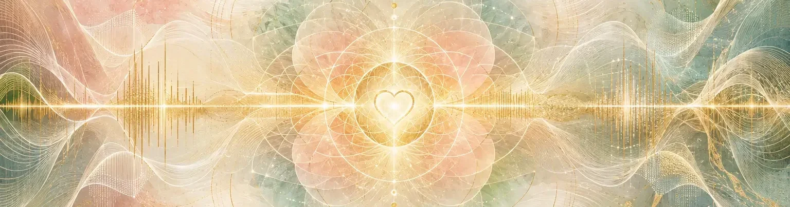 blog post Surrender to the Sound artwork showing sound moving through the heart